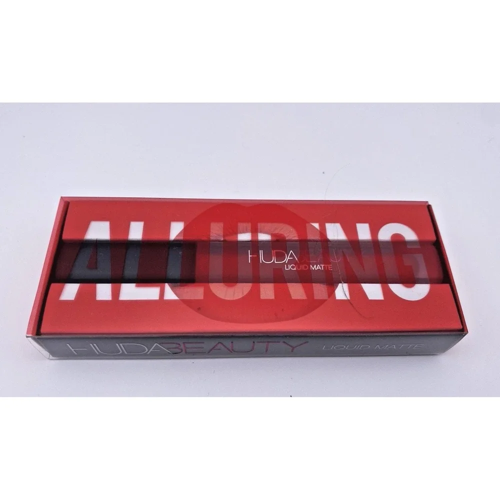 HUDA BEAUTY Liquid Matte Lipstick Alluring .17oz/5ml Red NEW in box